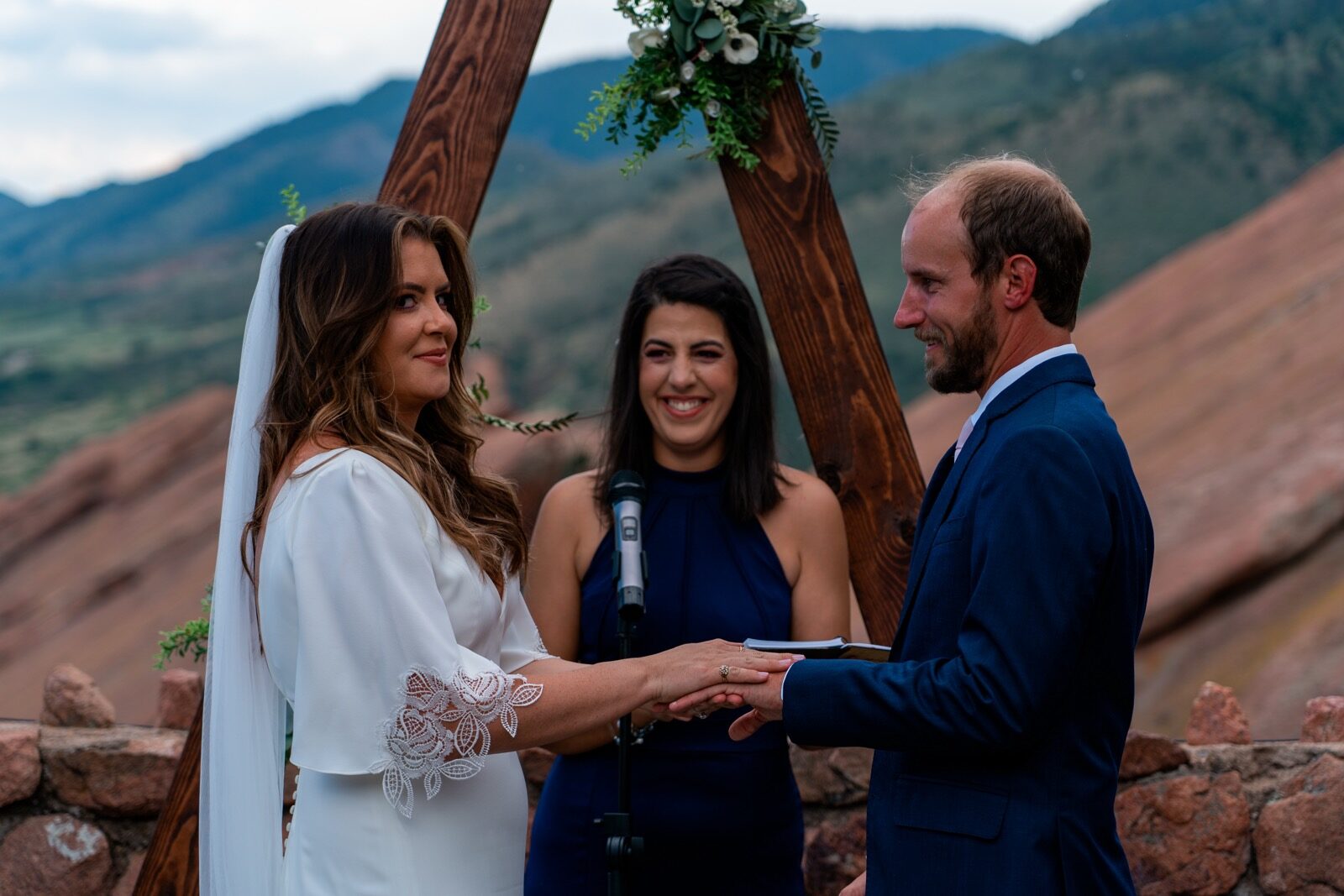 Luly officiating our wedding.